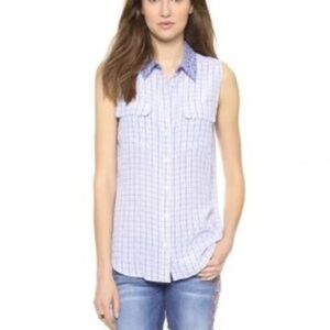 Equipment Silk Long Length Womens Top Medium Workwear Capsule Elegant Feminine